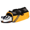 SportSoul Polyester Gym Bag with Shoe Pocket (Mustard)