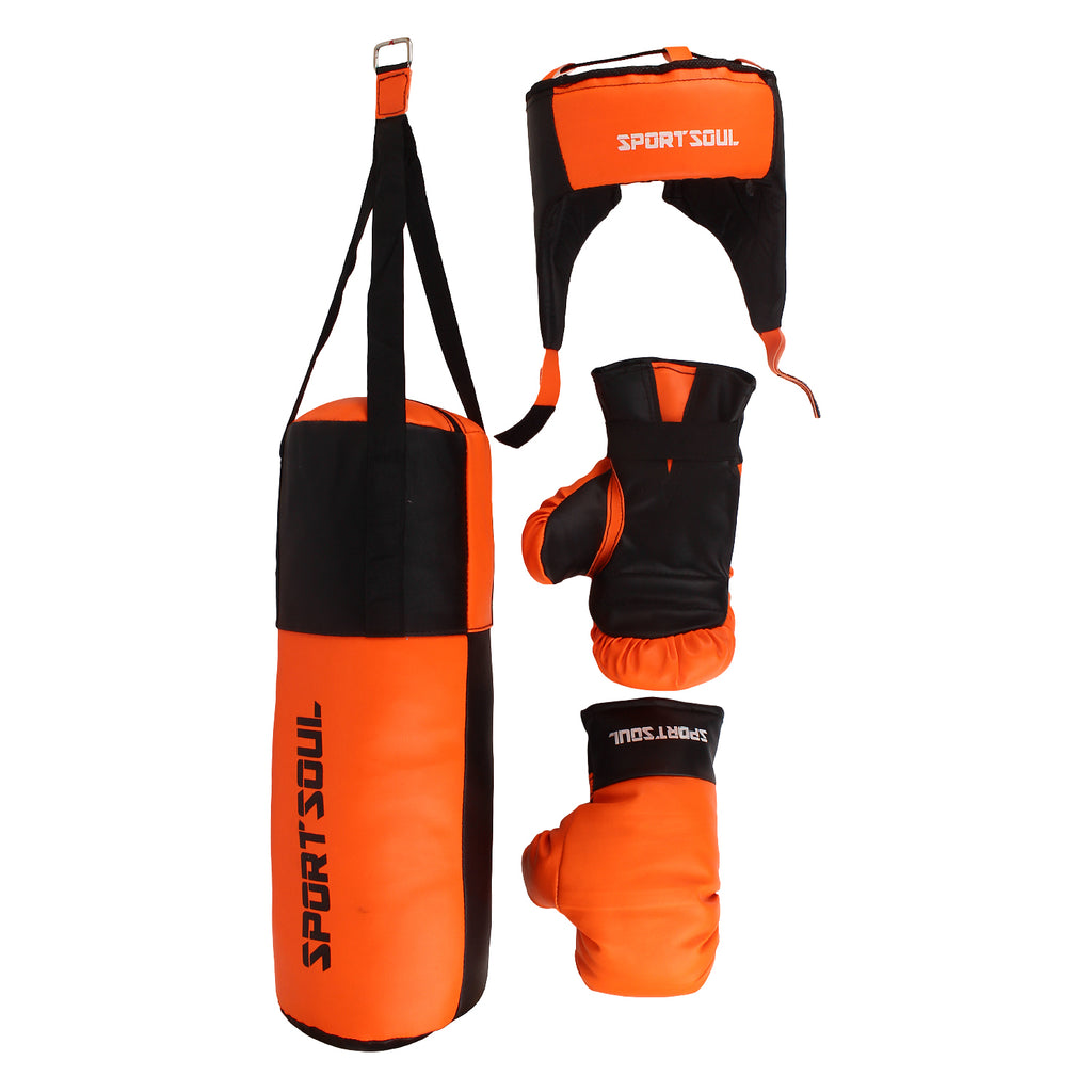 AXG NEW GOAL 4ft Durable PU Unfilled Punching Bag Boxing Gloves Wall Stand  and Chain Boxing Kit Black Online India, Buy Sports Equipment for  (12-15Years) at FirstCry.com - 13353195
