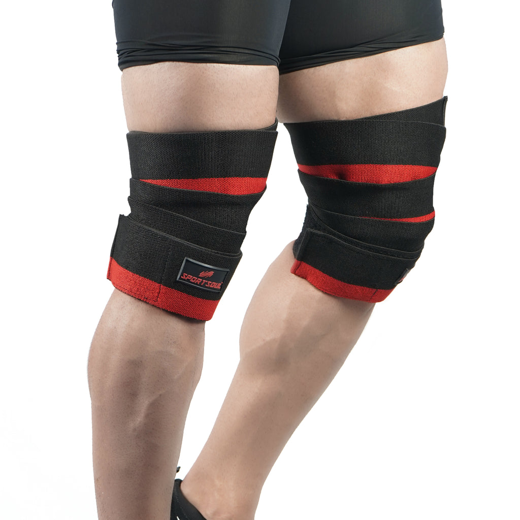 SportSoul Weightlifting Knee Wrap ( 1 Pair )