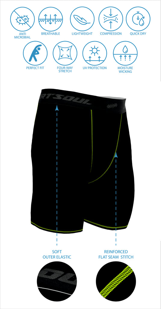 ZEROFEEL Men Compression Short Running Tights Men's Quick Dry Gym Fitness  Sport Leggings Running Shorts Male Underwear Sport Shorts