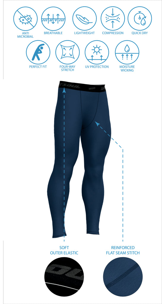 Men's Compression Pants Athletic Base Layer Tights Basketball Athletic  Running Tights Capri Pants Leggings Gym Yoga Pants Compression Capri Pants  Training Tights Blue at Amazon Men's Clothing store