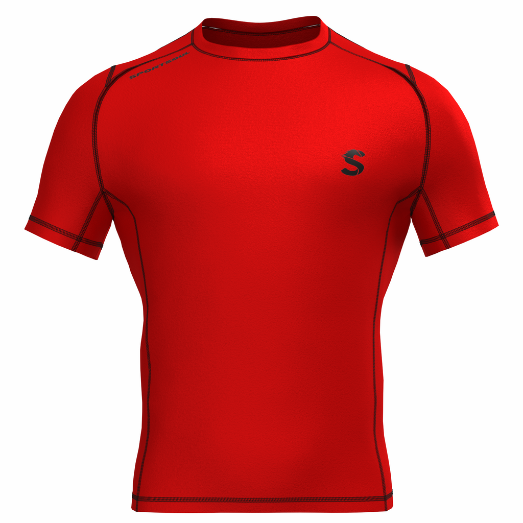SportSoul Nylon Tights Compression Half Sleeves T-shirts for men