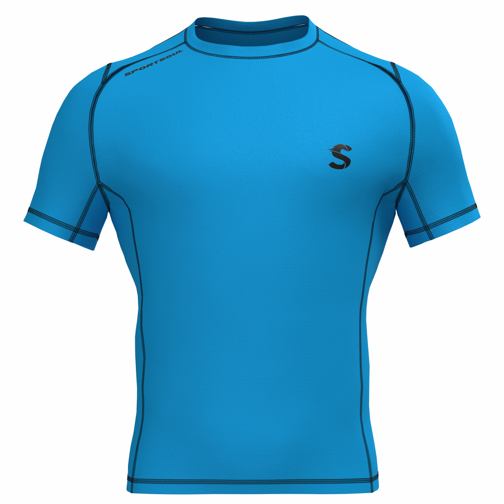 SportSoul Nylon Tights Compression Half Sleeves T-shirts for men